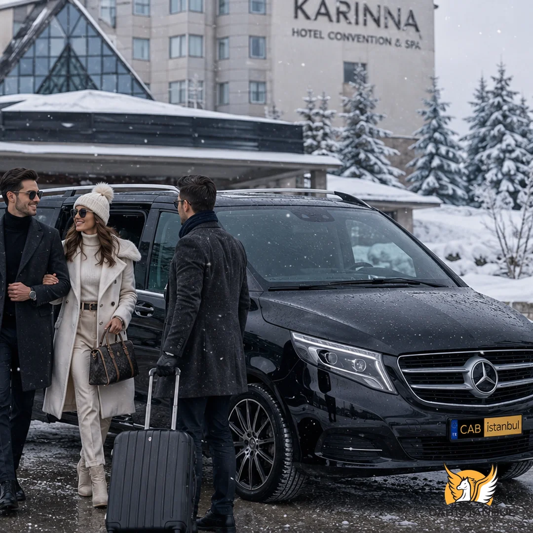 Uludag ski resort slopes in winter — Cab Istanbul private transfers to Uludag from Istanbul