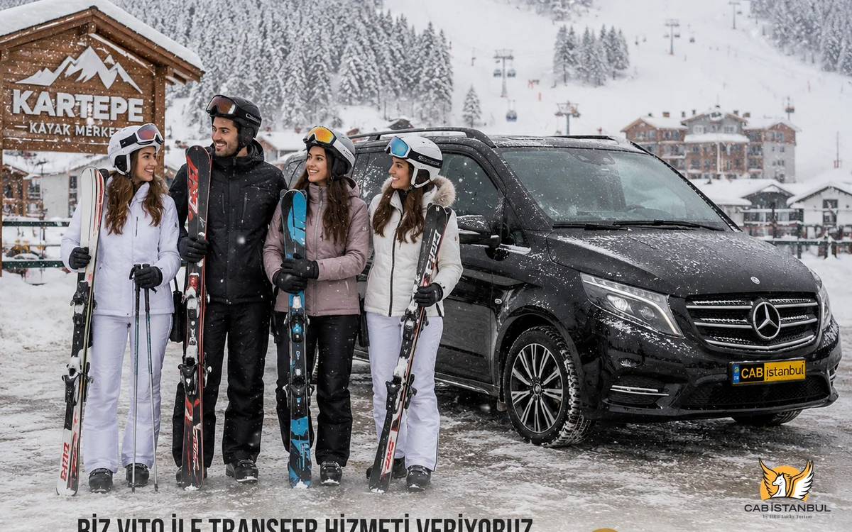 Kartepe ski center slopes in winter — private transfer service from Istanbul to Kartepe ski resort