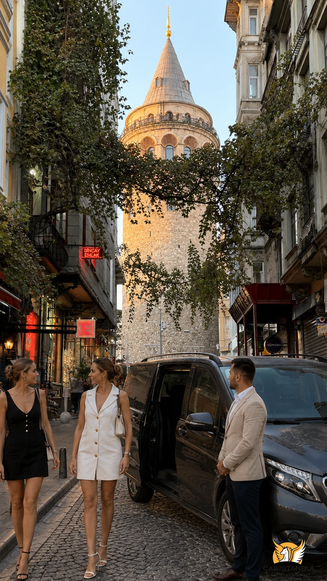 Galata Tower Istanbul — a defining landmark on the Beyoglu private tour route with chauffeur vehicle