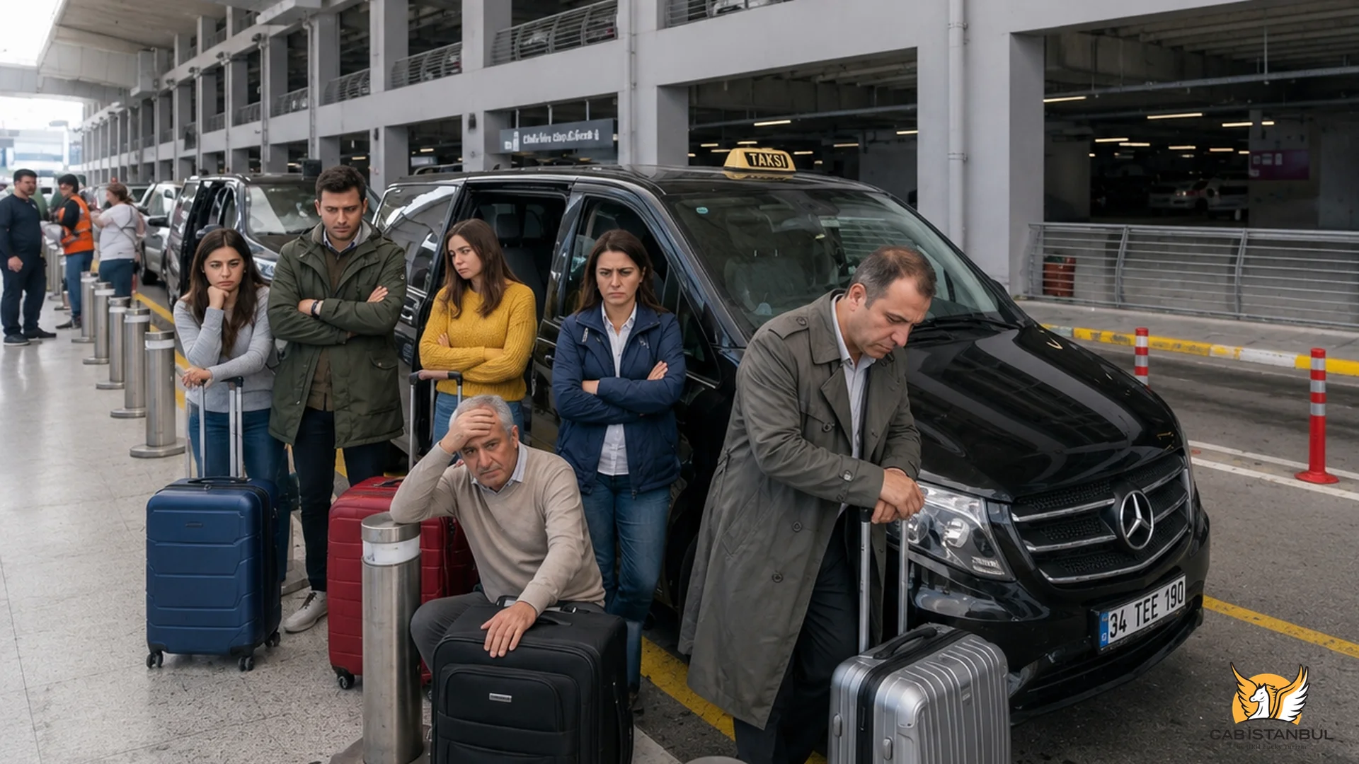 Luxury taxi cab at Istanbul airport — premium vehicle options for VIP airport transfers