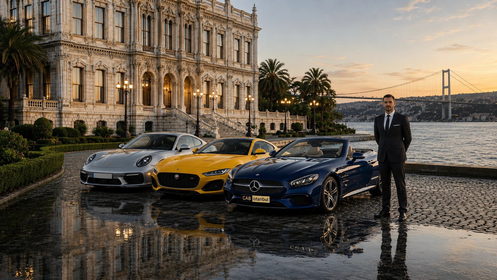 Coche de lujo con chófer en Estambul para traslado al aeropuerto y alquiler privado