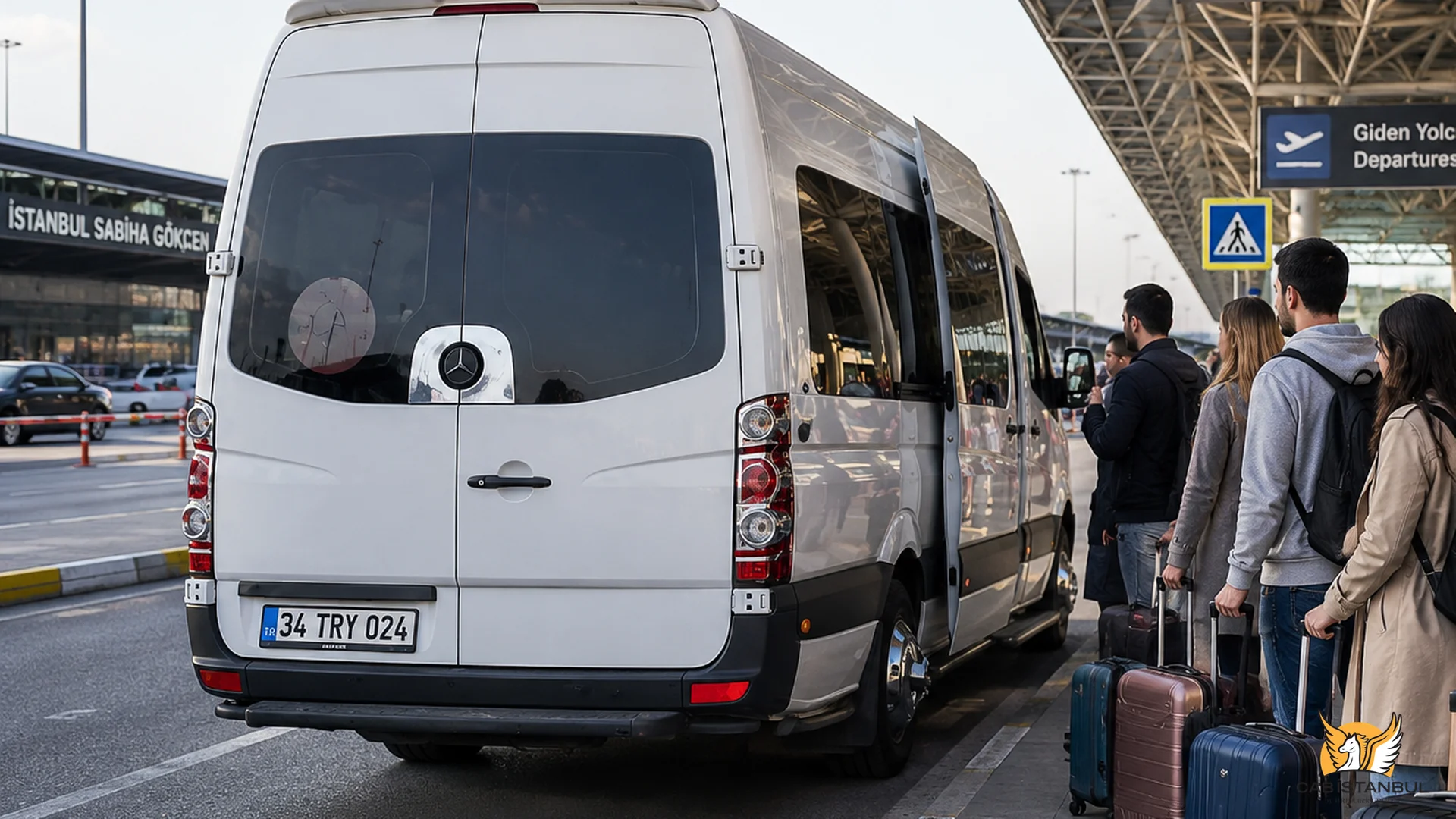 Havaist airport shuttle bus at Istanbul Airport terminal lower level