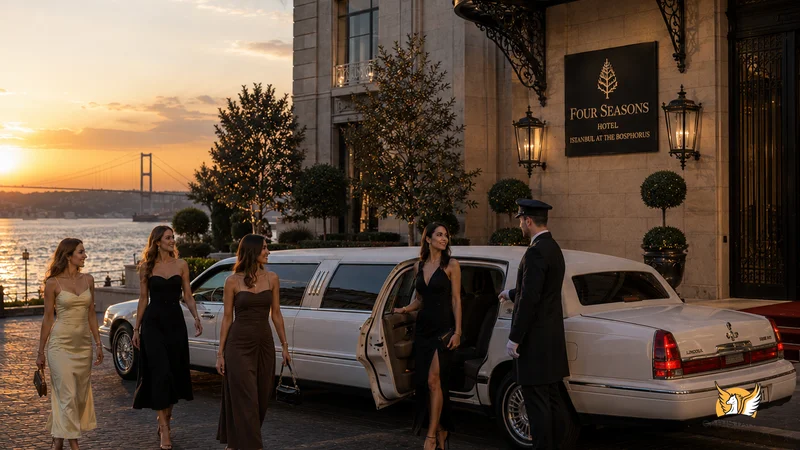 Mercedes Sprinter Limuzin İstanbul &mdash; yüz yüze deri koltuklar ve şoför bölmesiyle VIP grup ulaşımı