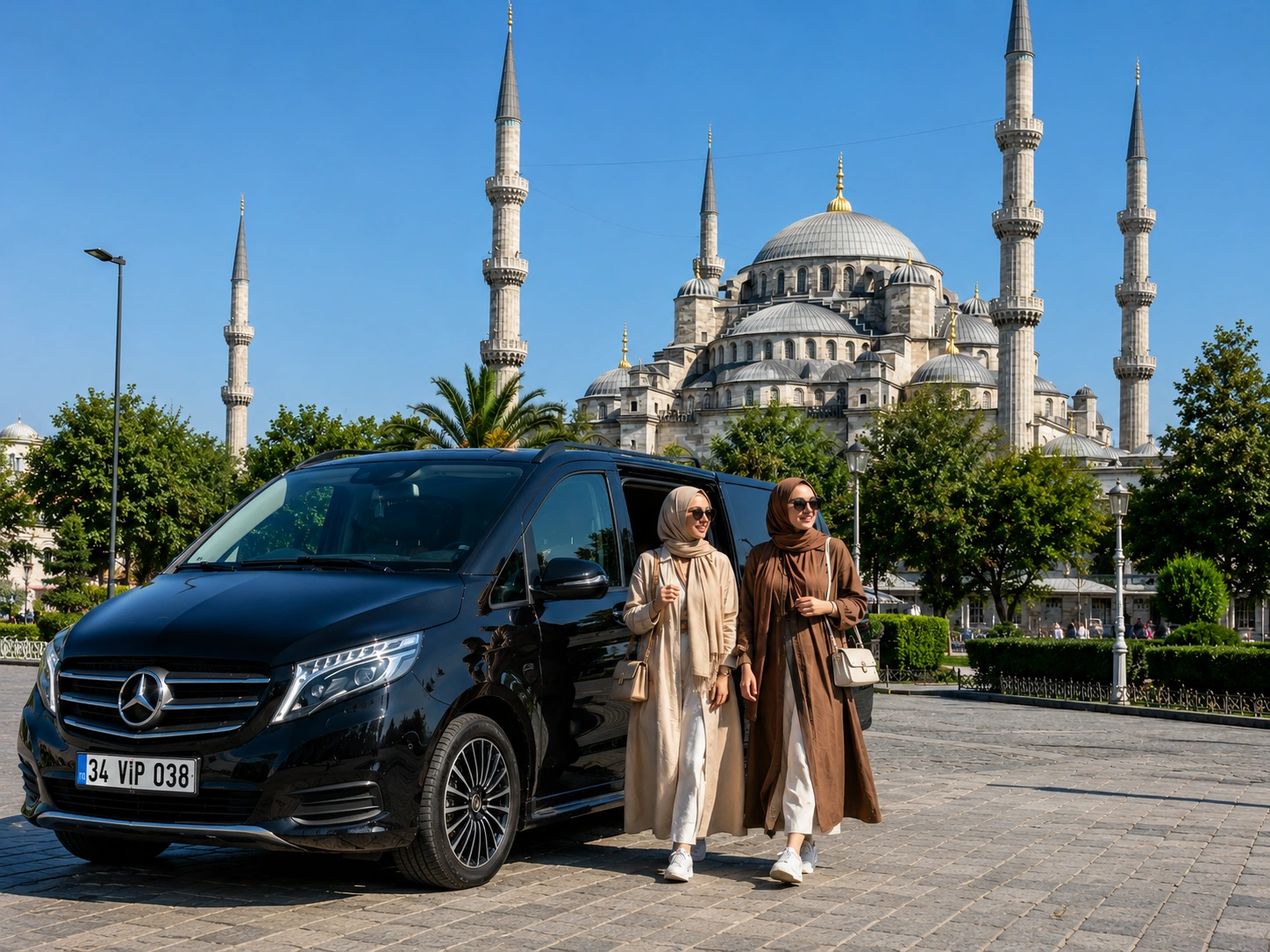 Blue Mosque exterior — courtyard and cascading domes, Sultanahmet Istanbul