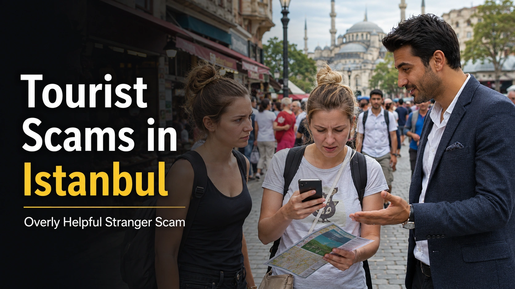 Friendly stranger approach scam in Istanbul Beyoglu