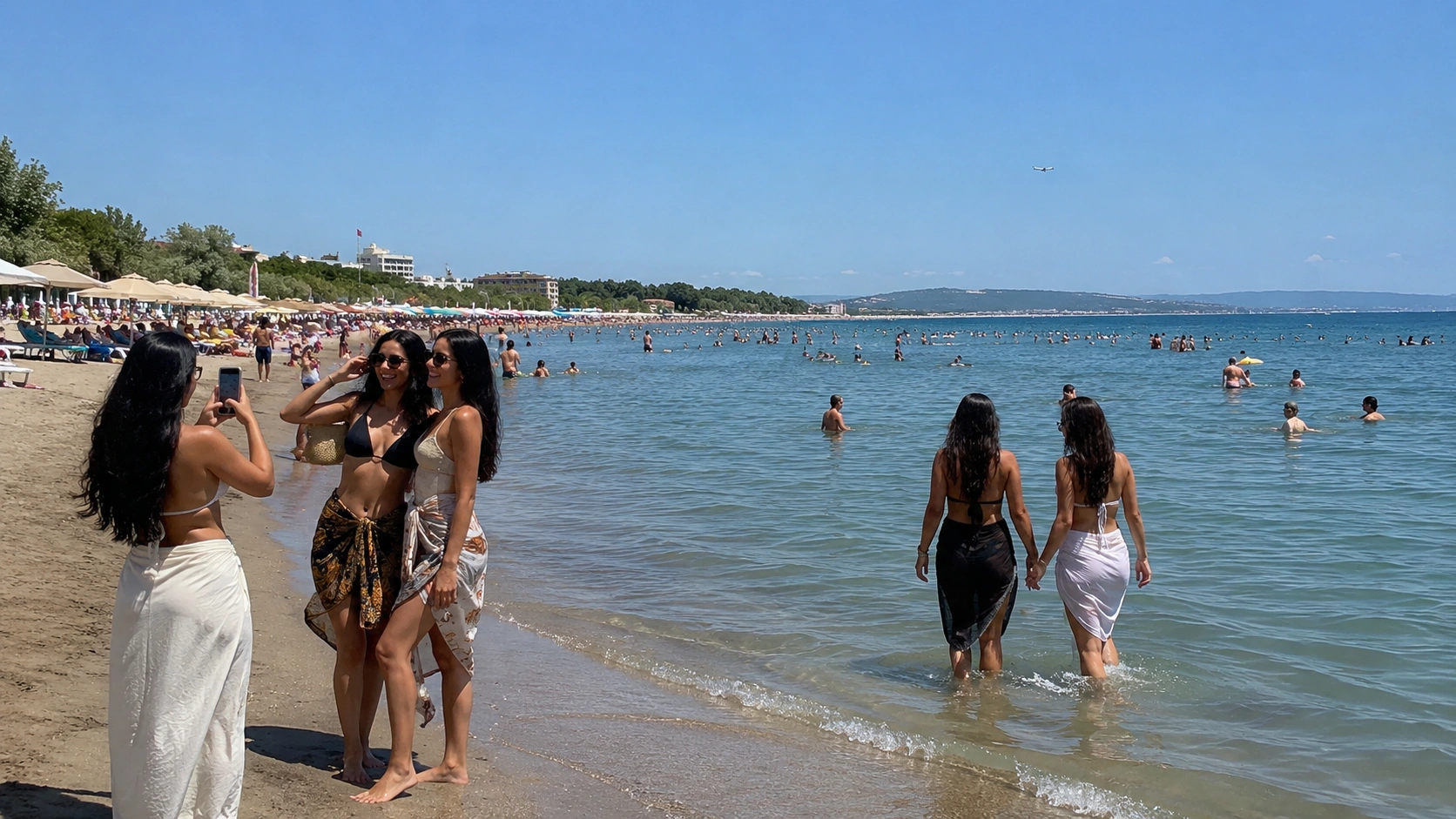 Florya Güneş Beach on the Marmara Sea, close to central Istanbul