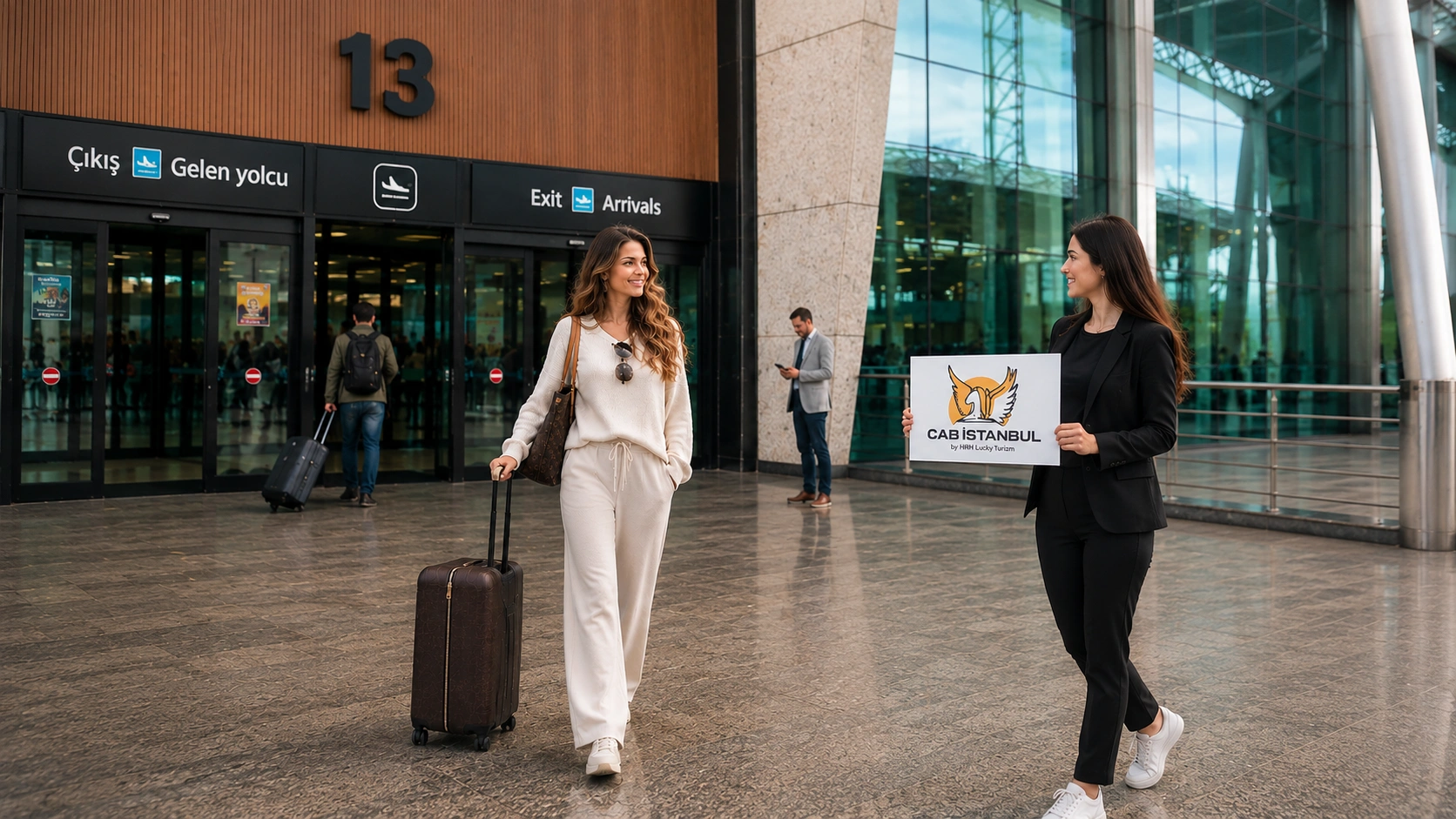 Traslado familiar desde el Aeropuerto de Estambul &mdash; bienvenida en llegadas IST