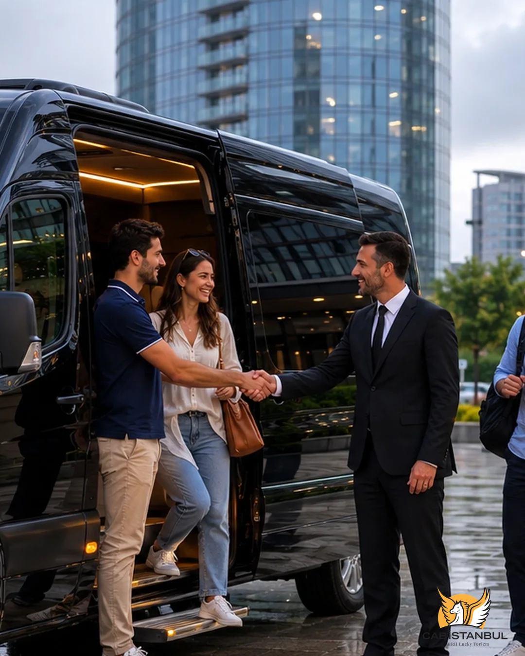 Private van interior Istanbul — passenger and luggage layout for family and small group travel