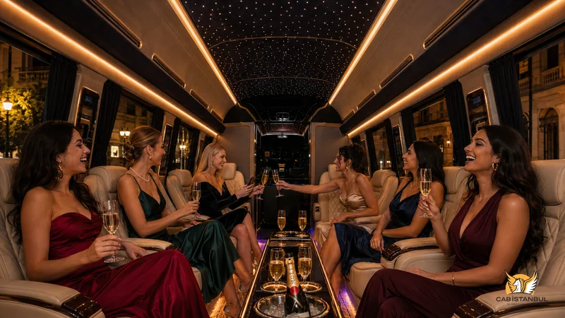 Wedding limousine Istanbul &mdash; stretch limousine for bridal party and ceremony arrival