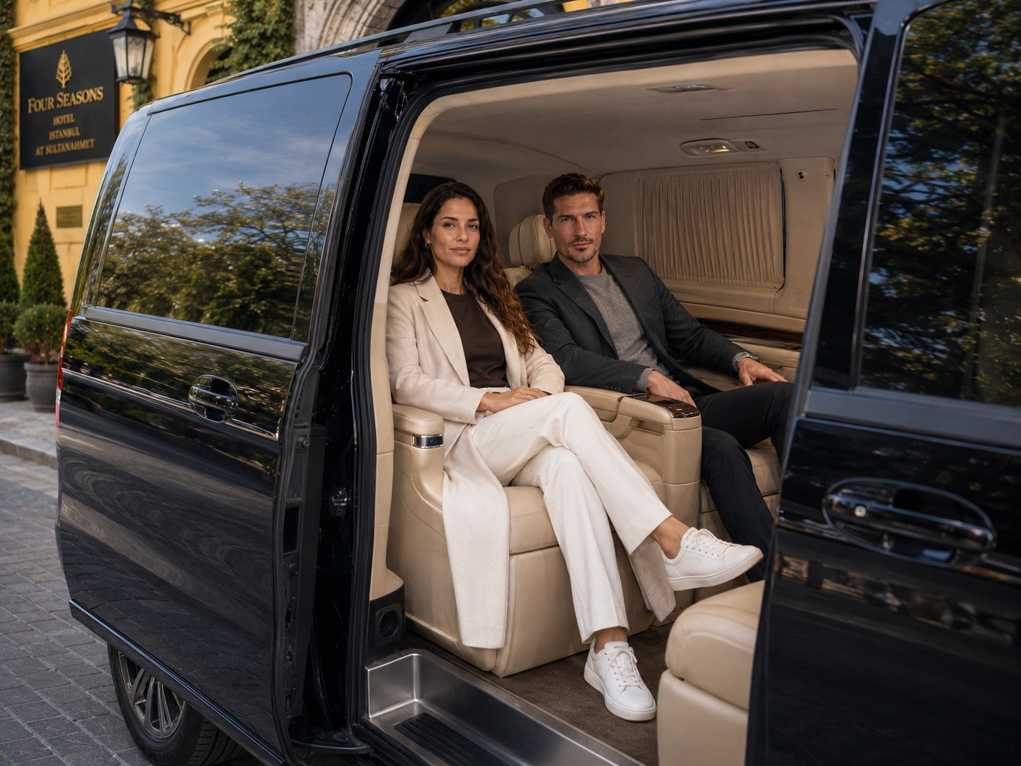 Cab Istanbul chauffeur service — private Mercedes vehicle departure from Istanbul hotel