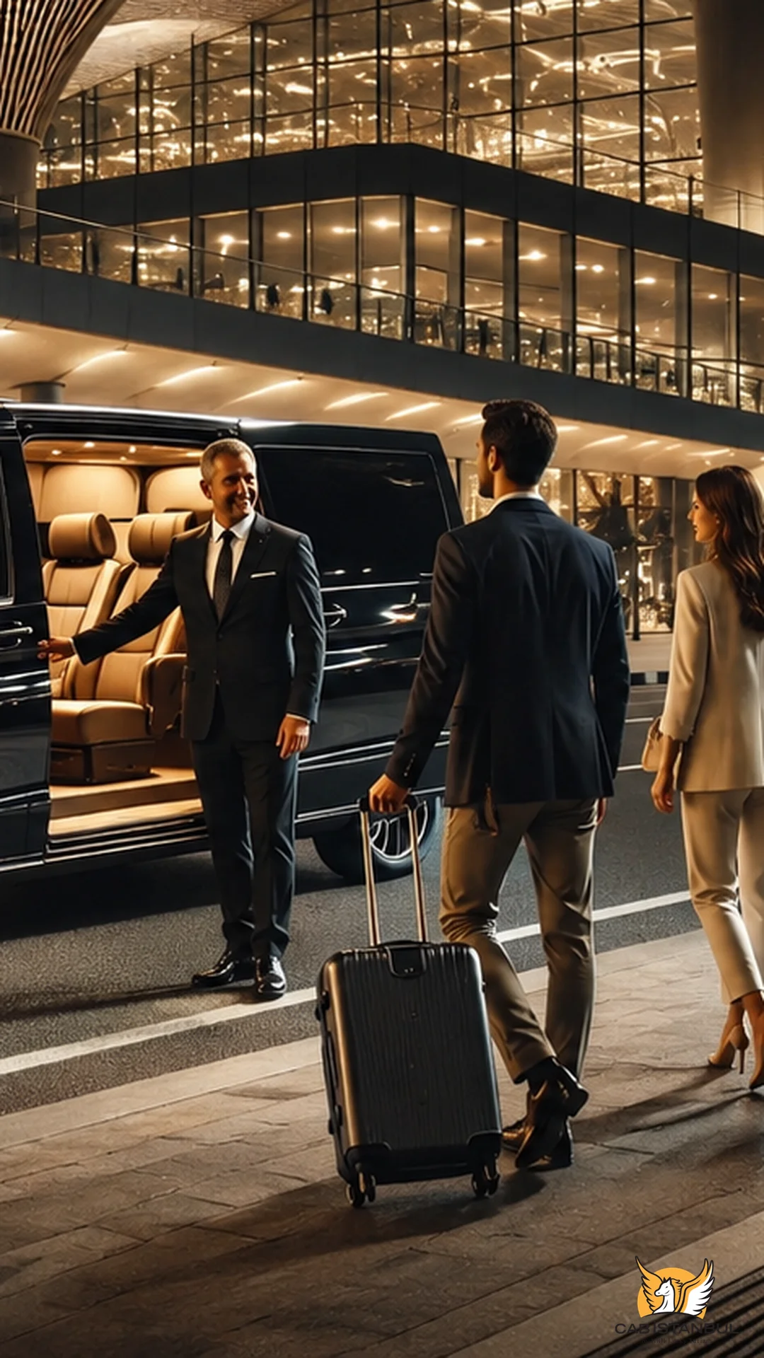 Professional chauffeur in formal attire standing beside a vehicle at test-Istanbul Chauffeur Service