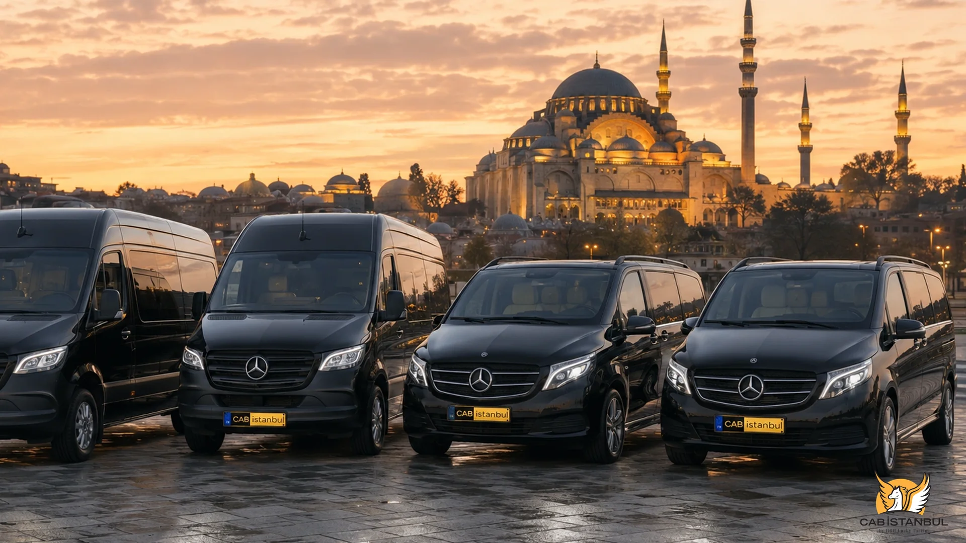 سيارة نقل خاص VIP لاستقبال المسافرين في مطار إسطنبول