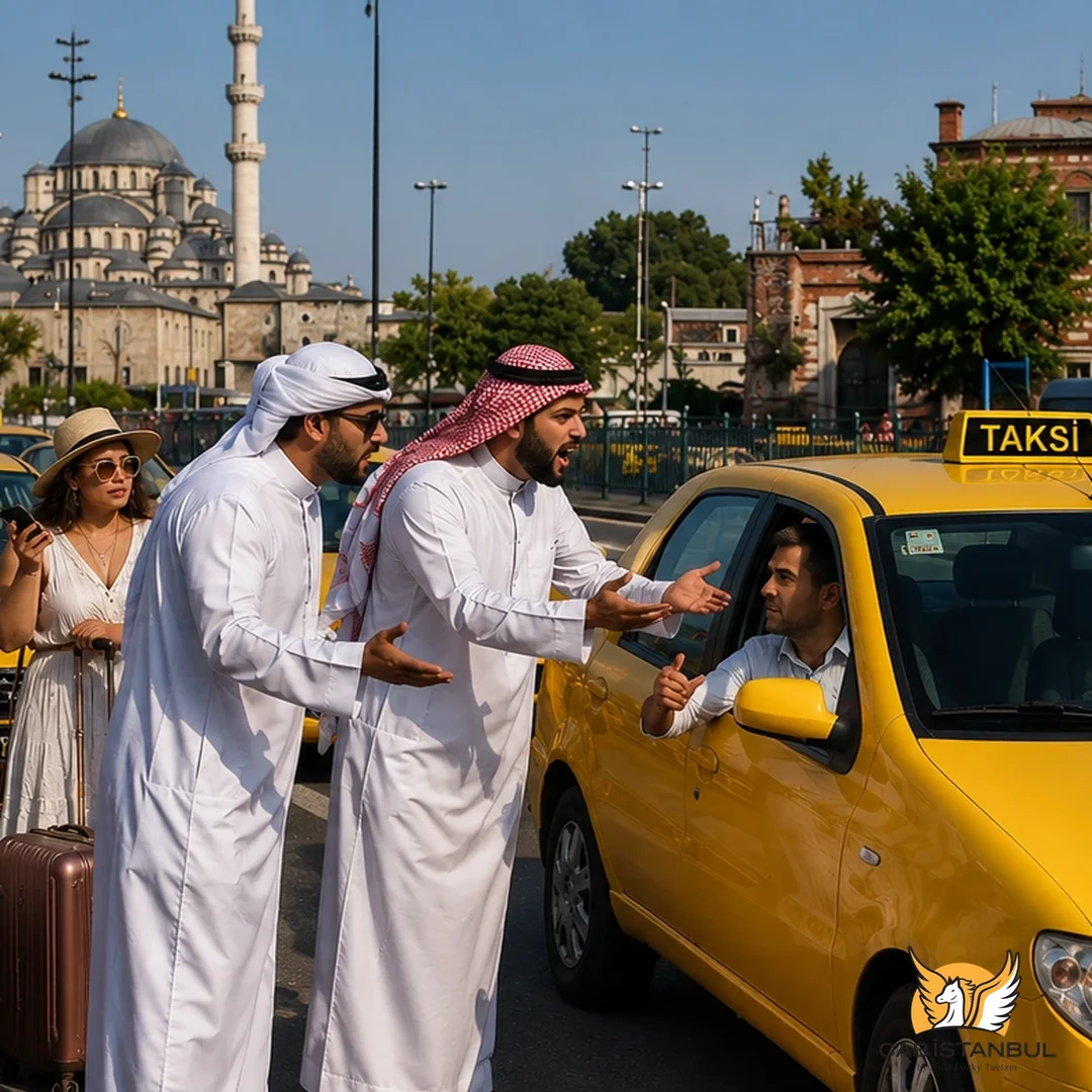 Offizielles Flughafen-Istanbul-Taxi am Taxistand des Abflugbereichs