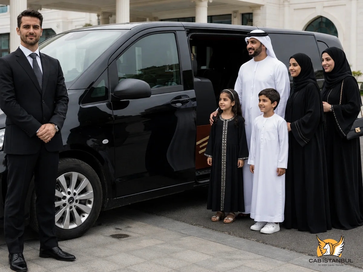 Cab Istanbul private transfer van ready for Istanbul Airport to Taksim pickup