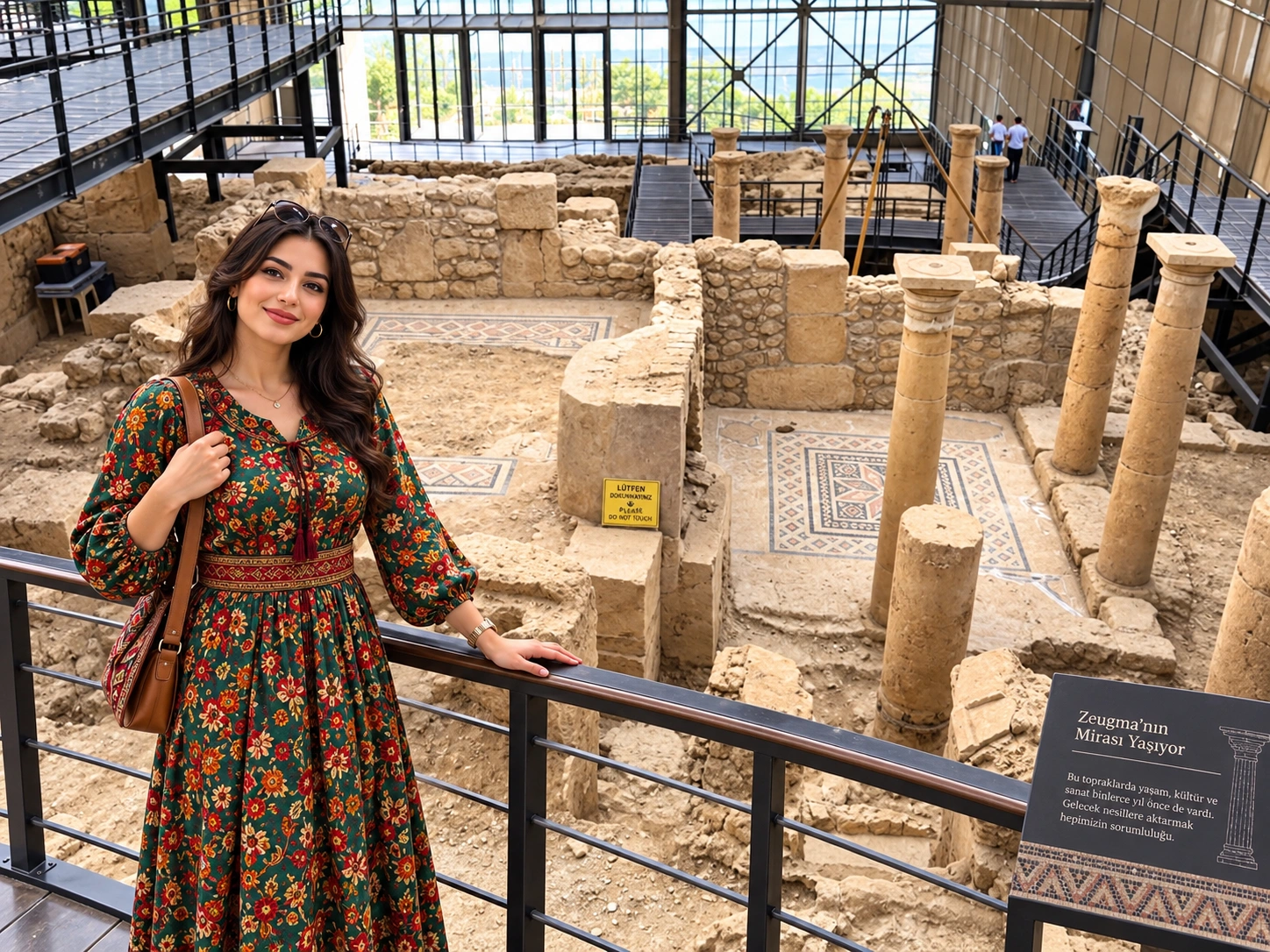 Muses mosaic from Zeugma displayed in the mosaic museum