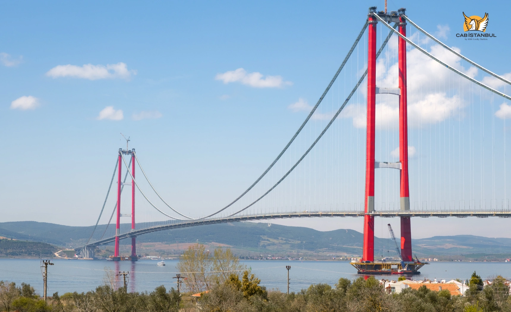 Pont 1915 Çanakkale enjambant les Dardanelles entre Europe et Asie