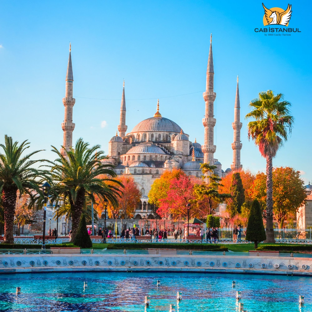 Interior and tile atmosphere of the Blue Mosque in Sultanahmet