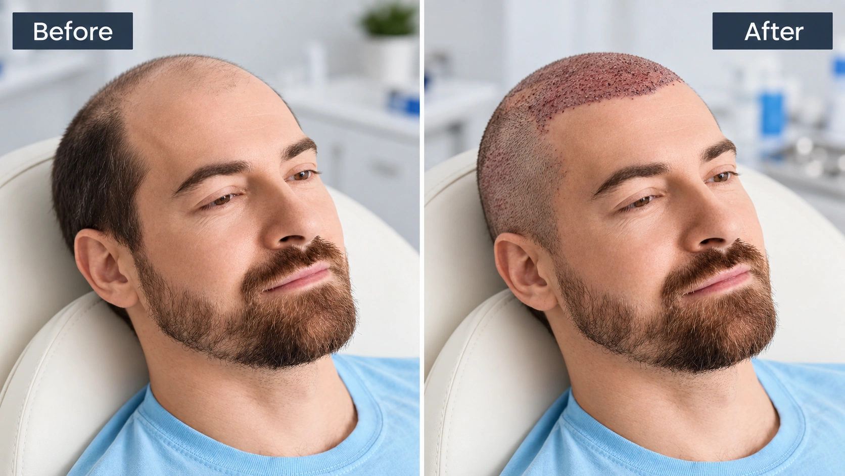 Illustrative hair-loss presentation before restoration planning