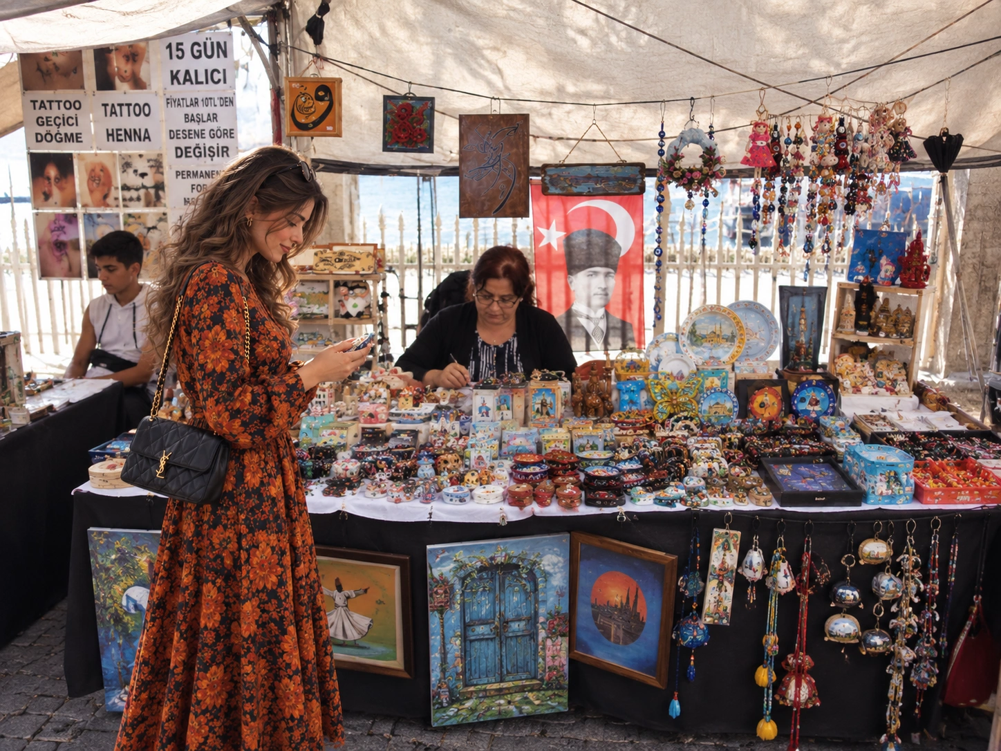 Small shops and narrow commercial streets in Ortaköy