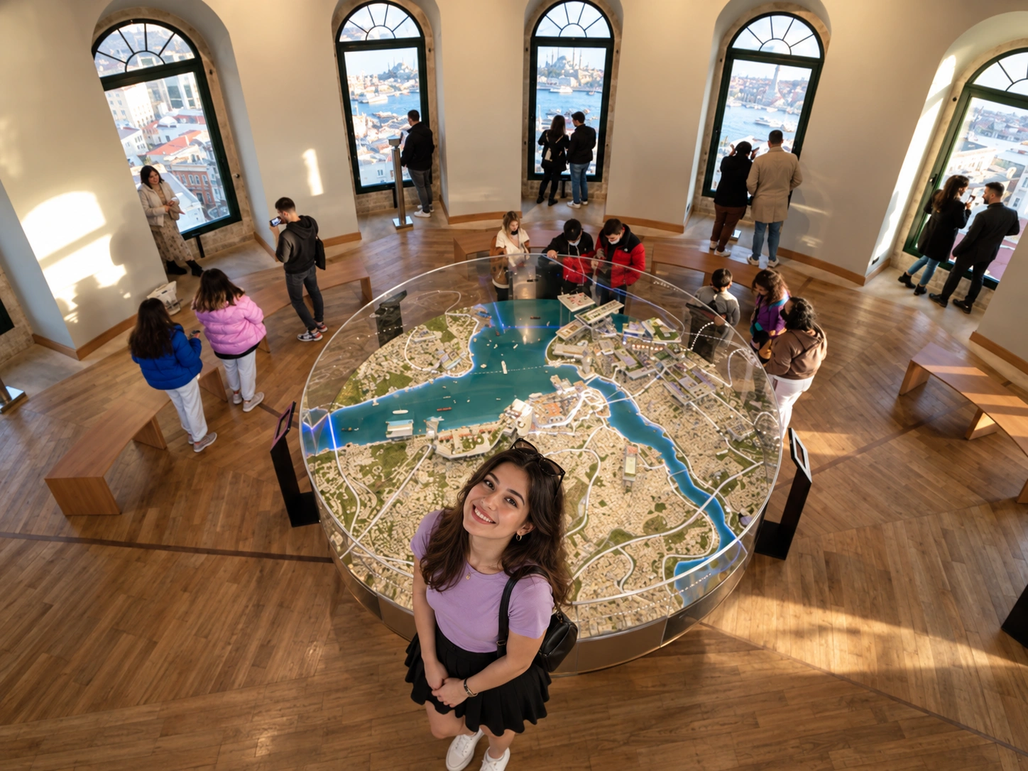 Espace muséal intérieur de la Tour de Galata