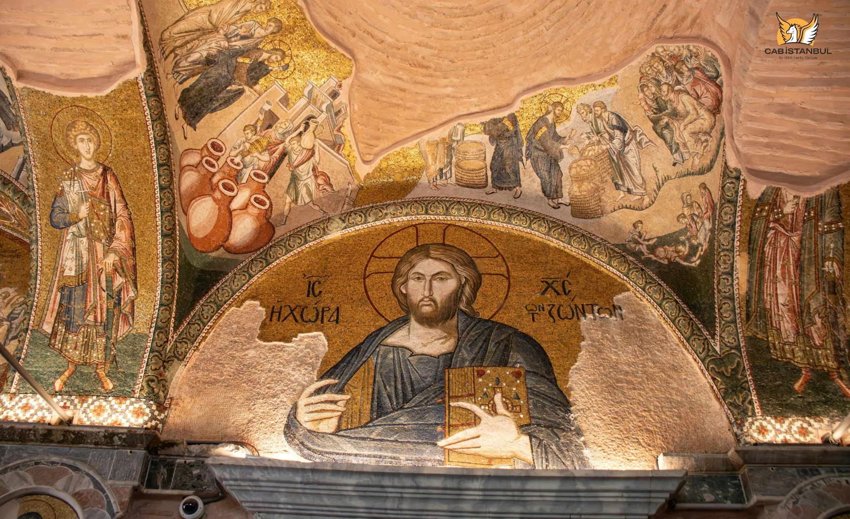 Византийская мозаика Христа Pantokrator Chora of the Living в Kariye Camii, Стамбул