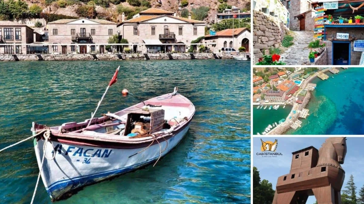 Ancient harbour landscape at Assos on Turkey’s Northern Aegean coast