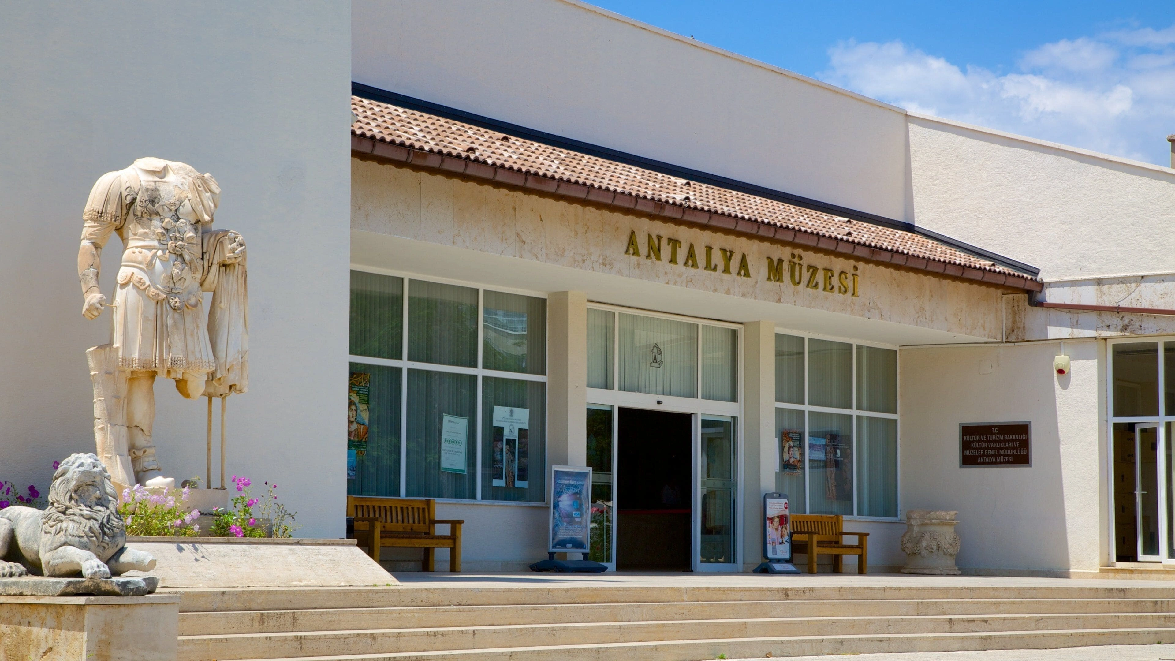 Former entrance of Antalya Archaeological Museum on Konyaaltı Caddesi