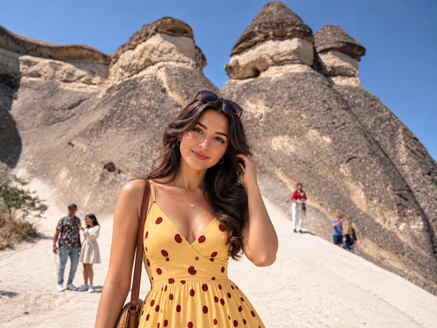 Multi-headed fairy chimneys in Paşabağ Monks Valley Cappadocia