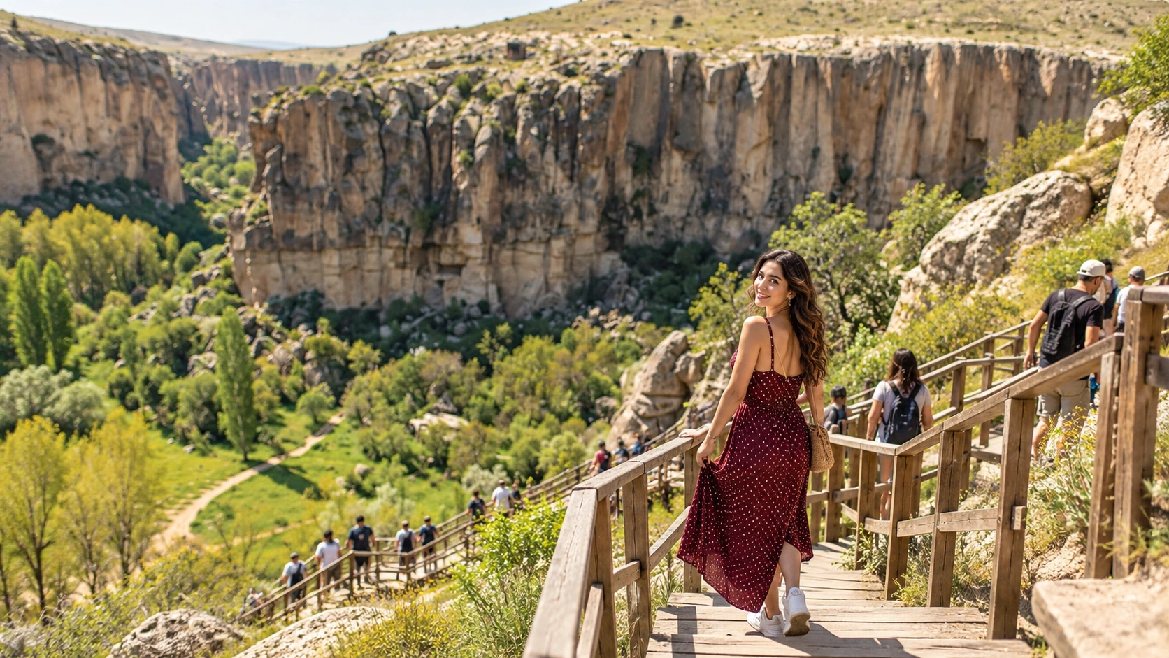Tour viewpoint overlooking Pigeon Valley Cappadocia