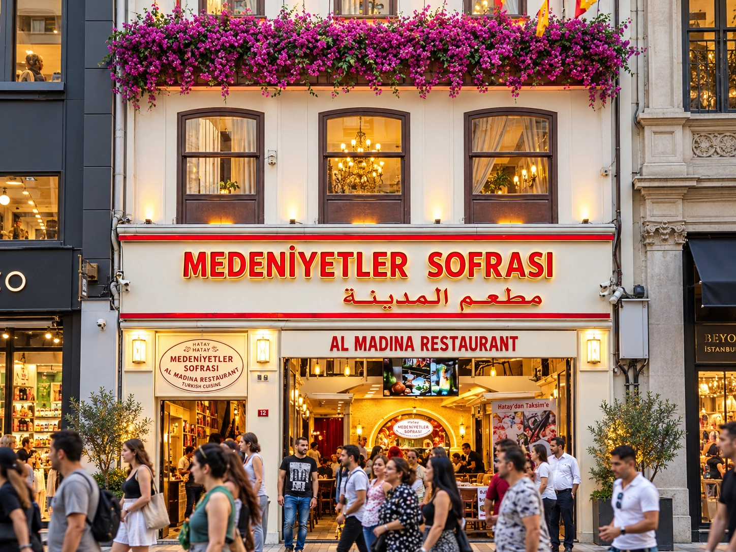 Hatay Medeniyetler Sofrası / Al Madina restaurant on İstiklal Street in Taksim