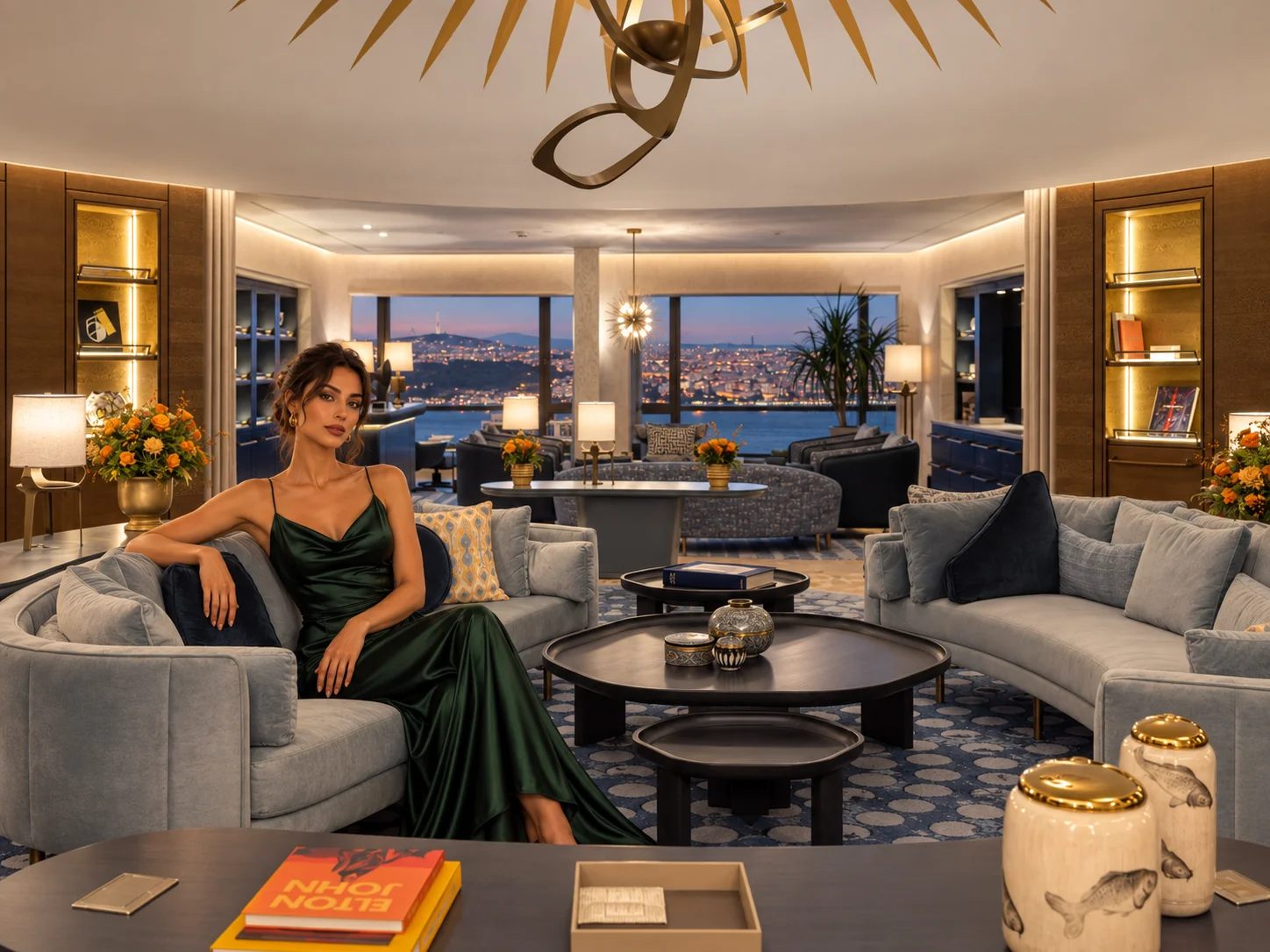 Hilton Istanbul Bosphorus süit oturma alanı
