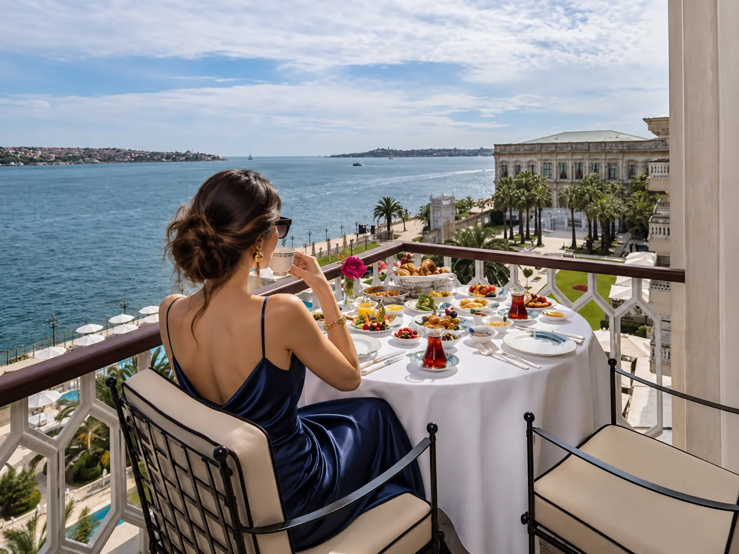 Çırağan Palace Kempinski kahvaltı düzeni
