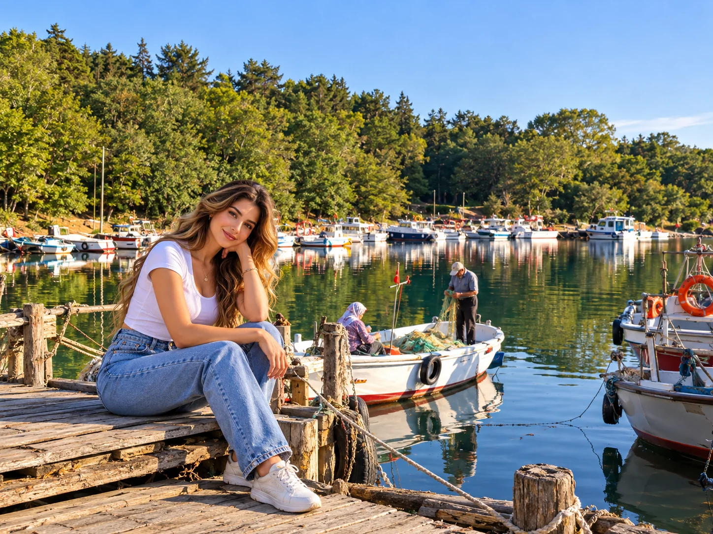 Sinop yakınında ağaçlı Hamsilos Koyu