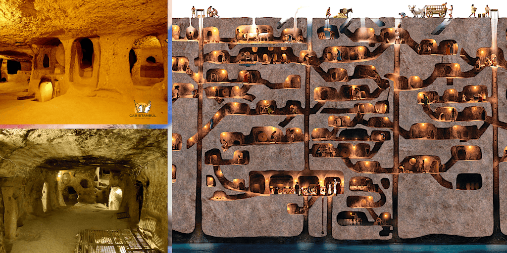 Underground Cities Cappadocia Underground City Turkey Kaymakli 