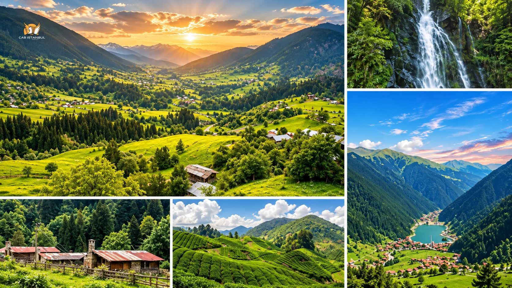 Karadeniz kıyı yolu ve yeşil yamaçlar
