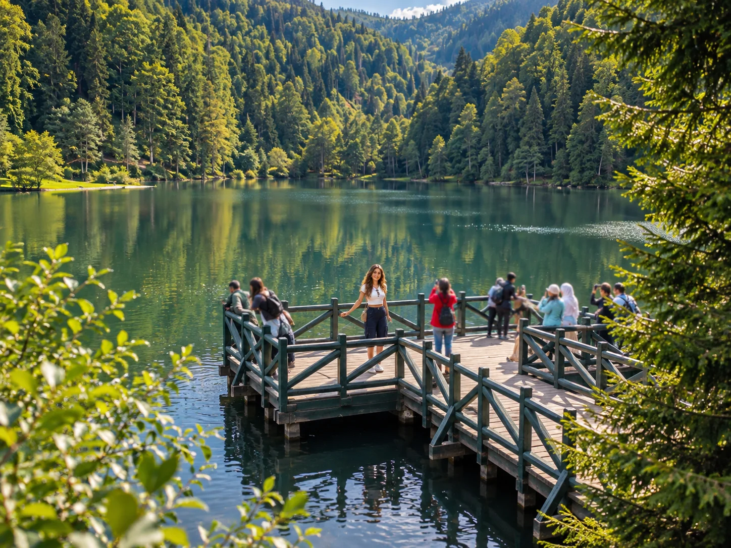 Artvin Borçka Karagöl Tabiat Parkı’nda orman gölü