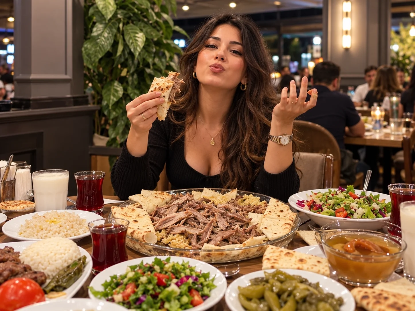 طبق كاز تيريدي — إوز مطهو ببطء مع الخبز المحلي، التخصص الأول لسامسون