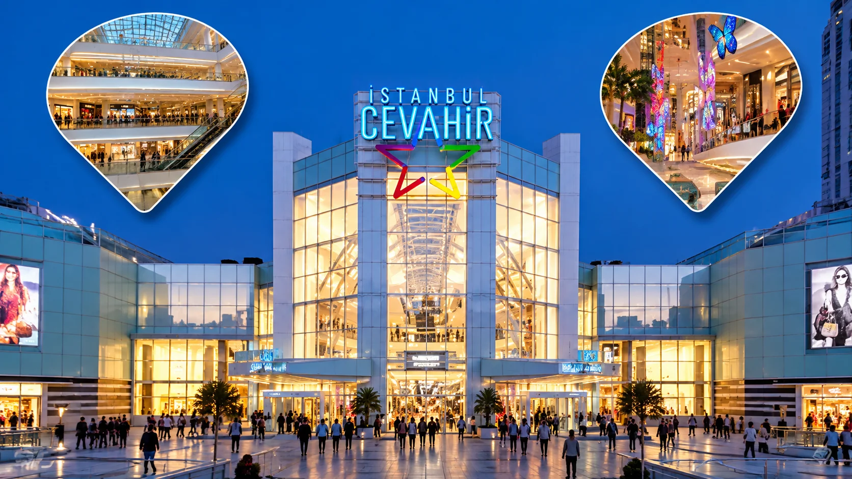 İstanbul Cevahir AVM'nin Büyükdere Caddesi'ndeki ana giriş cephesi