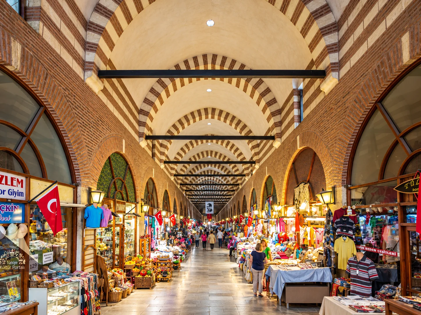 Ali Paşa Covered Bazaar Edirne 16th century stone vaulted arcade