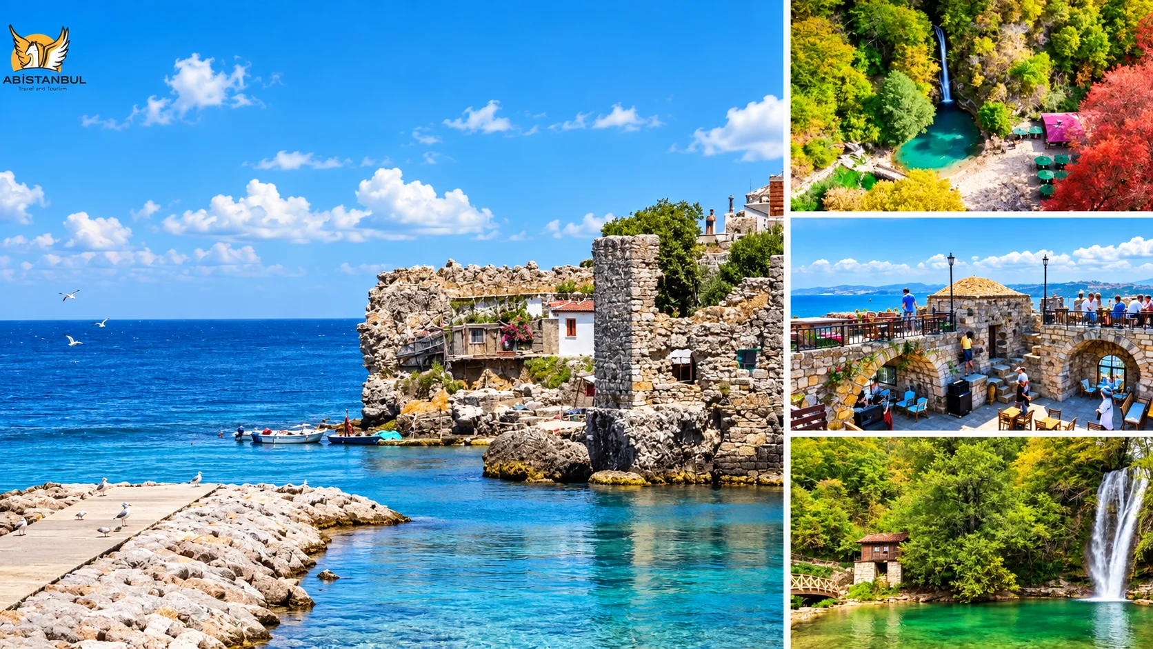 Sinop yarımadası kuşbakışı görünüm, Karadeniz kıyısı, kuzey Türkiye