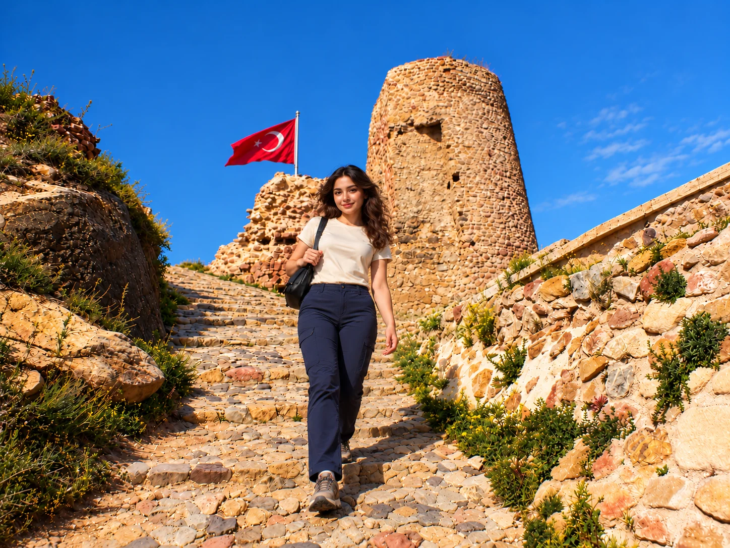 Kastamonu Kalesi — şehrin üzerindeki kayalıkta yükselen Komnenoslar'a ait Bizans kalesi