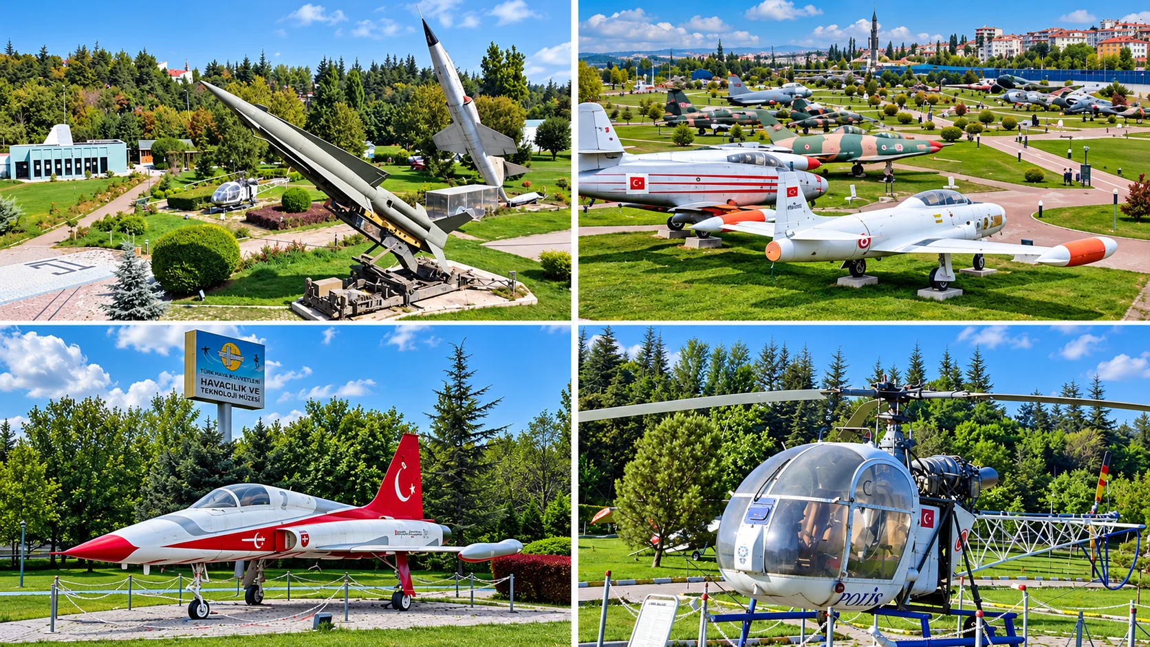Eskişehir Havacılık Müzesi'nde sergilenen tarihi askeri ve sivil uçaklar