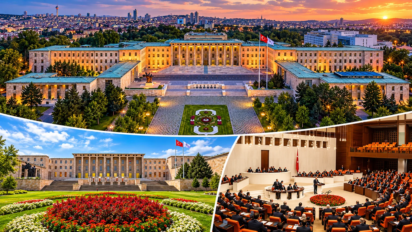 Ankara TBMM Büyük Millet Meclisi binası — Clemens Holzmeister'in tasarladığı parlamento kompleksi