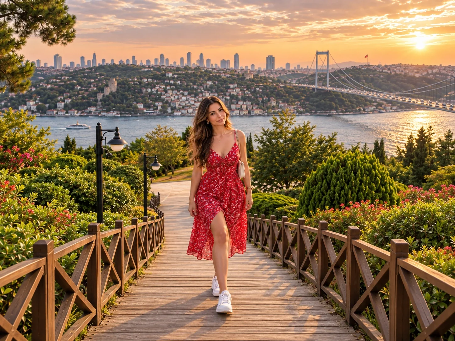 Çamlıca tepesinde yürüyüş parkuru, Üsküdar İstanbul