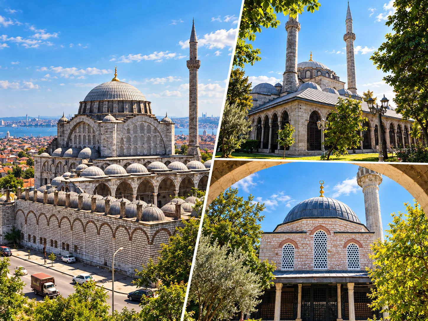 Üsküdar'ın Osmanlı camilerinden Mihrimah Sultan, Atik Valide ve Çinili Cami