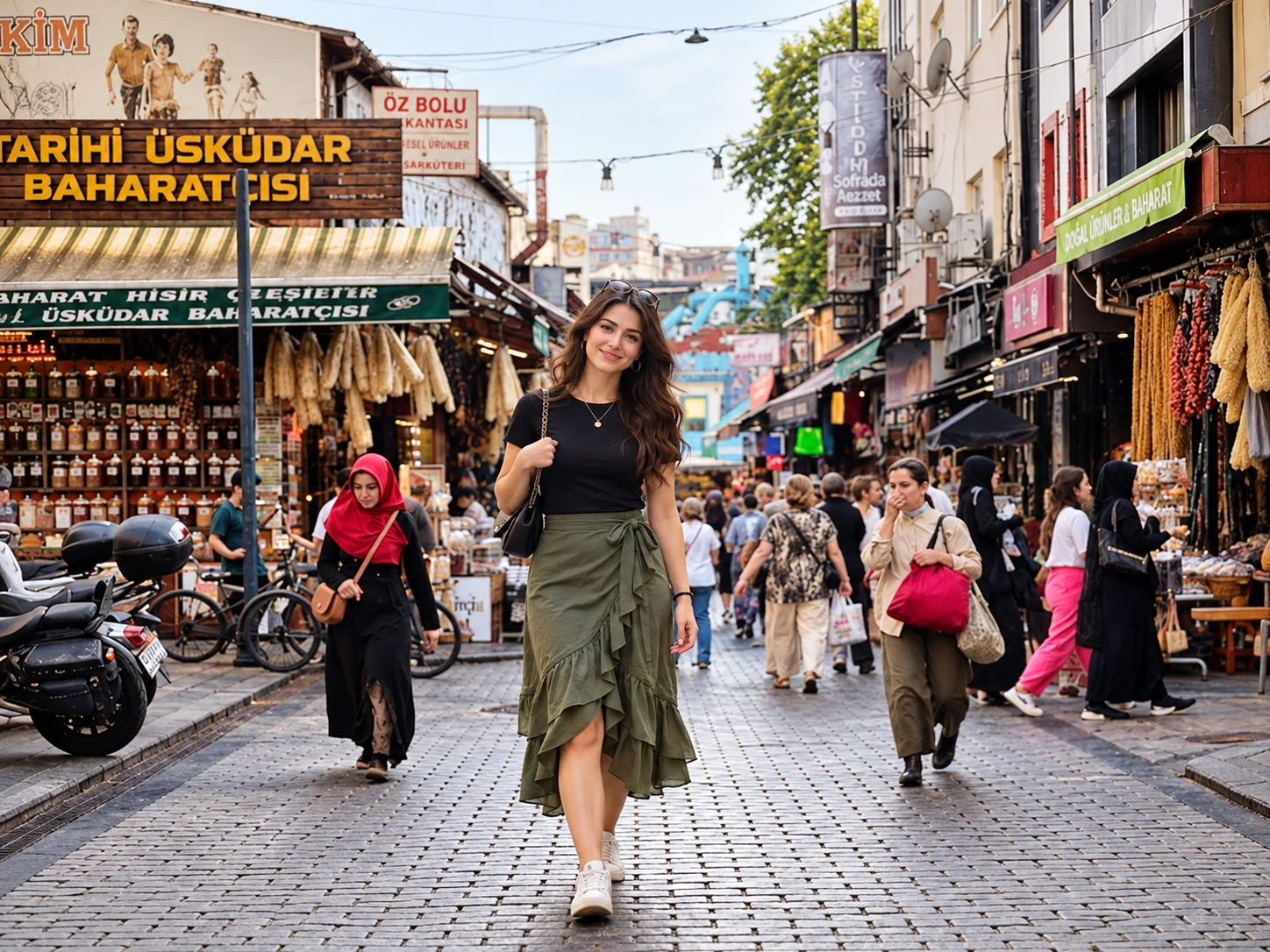 Üsküdar çarşısının mahalle sokakları ve dükkânlar