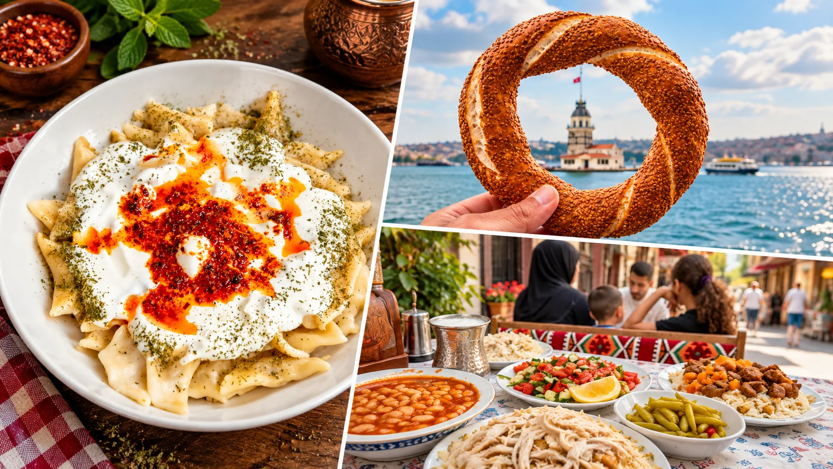 İstanbul sokak lezzetleri: simit, pilav, mantı