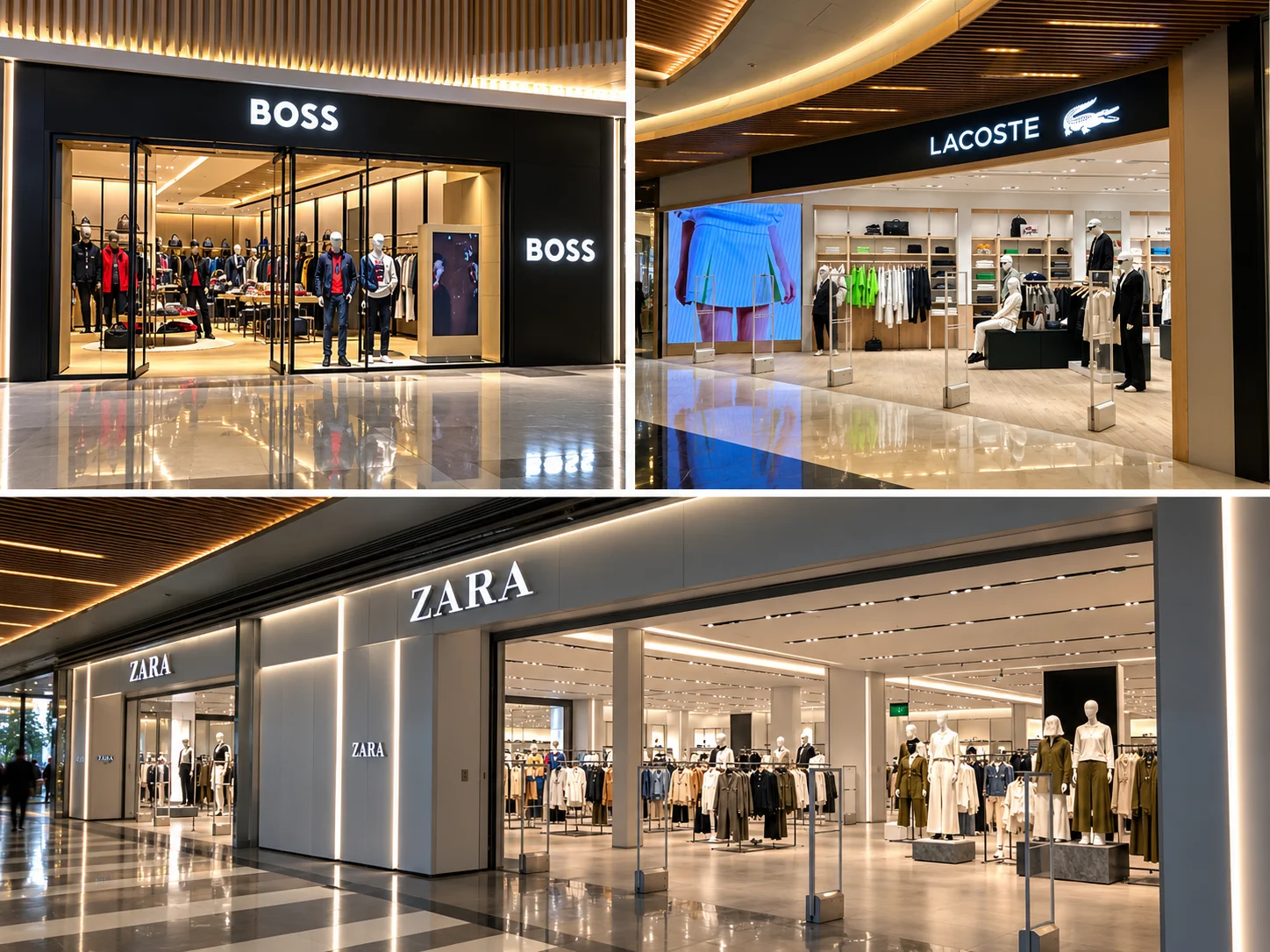 Akmerkez AVM'de Boss ve Zara gibi uluslararası moda markaları