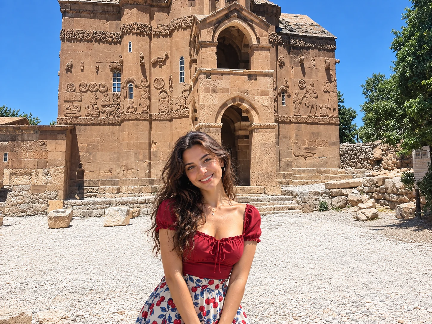 Akdamar Adası ve Surp Haç Kilisesi, Van Gölü ve dağlar arka planda