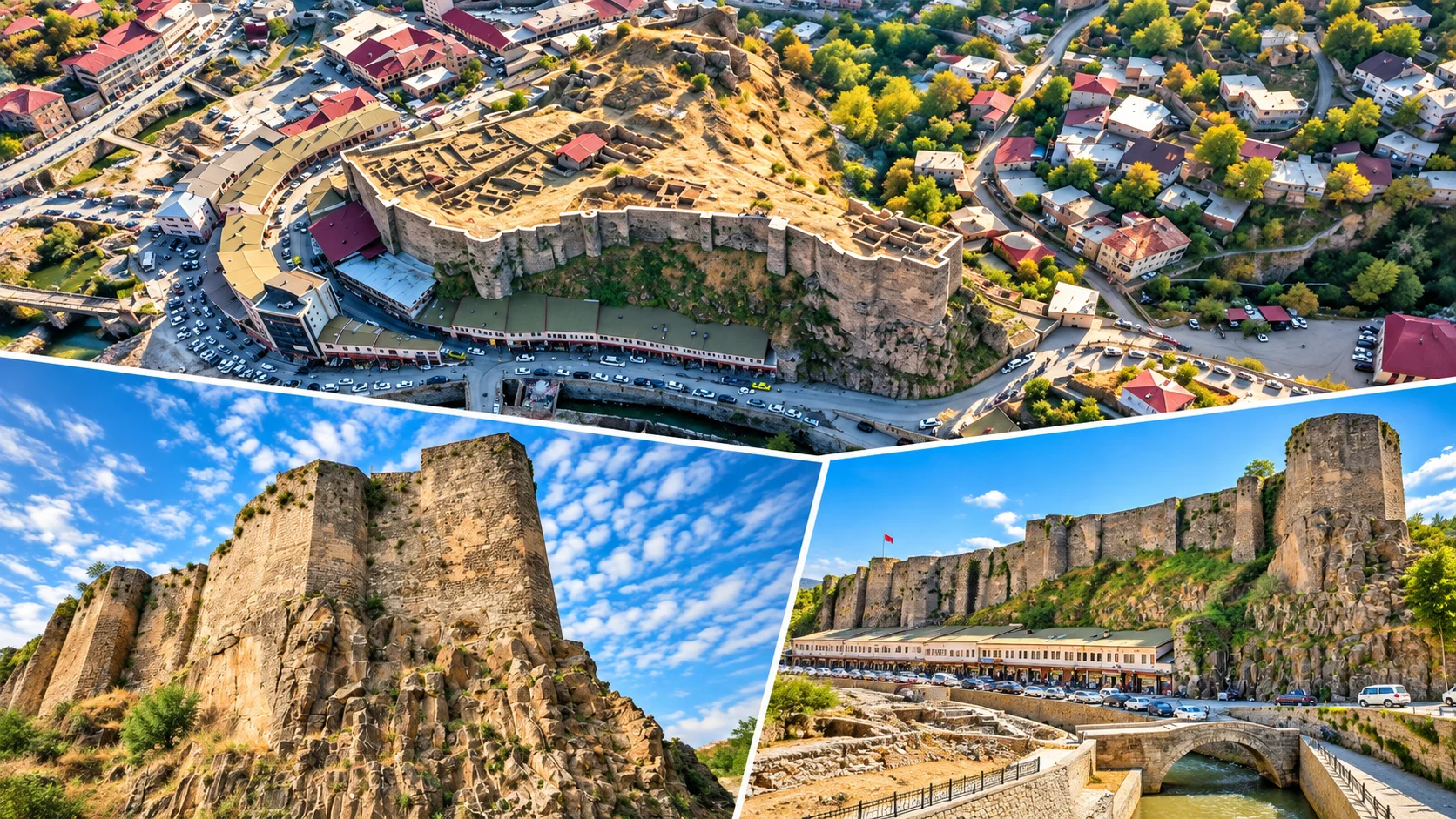 Bitlis Kalesi — Bitlis Çayı vadisinde kayalık çıkıntı üzerinde yükselen orta çağ kalesi